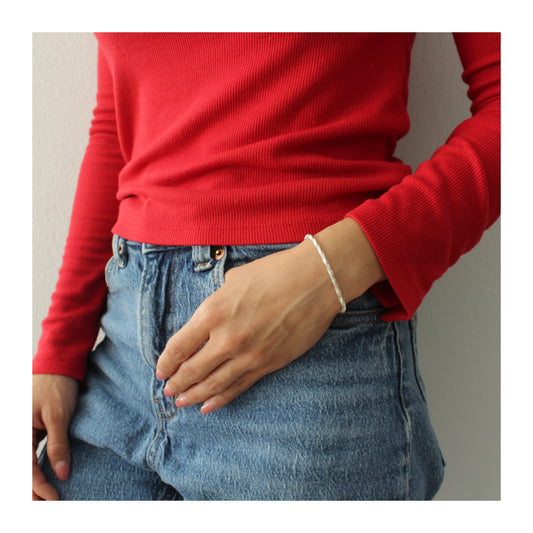 Pulsera Torsal Espiga Unisex Plata .925 “Sutileza”