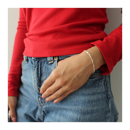Pulsera Plaquitas Unisex Plata .925 “Elegancia”