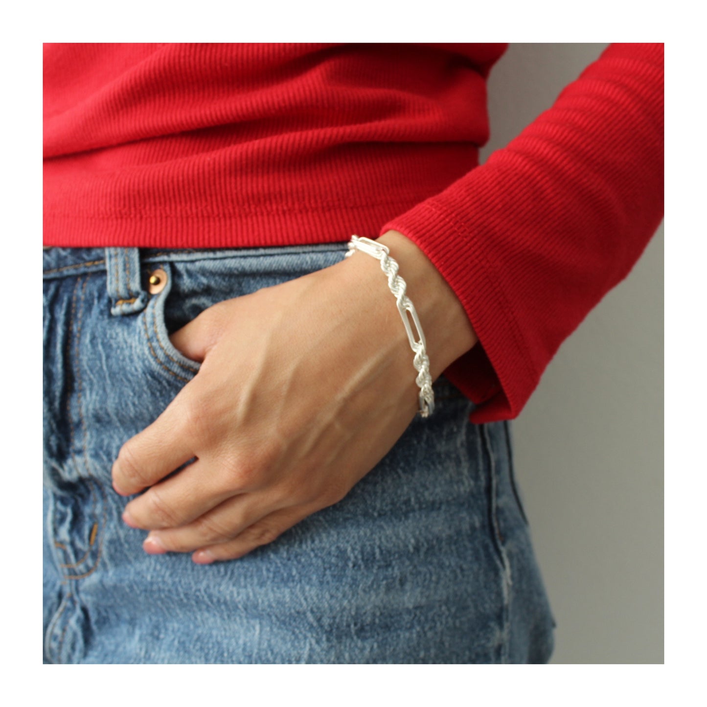 Pulsera Fígaro Unisex Plata .925 “Estilo”