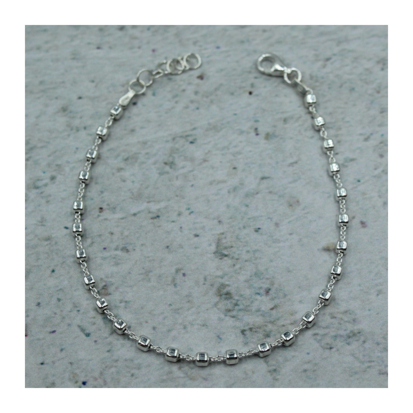 Pulsera Cubos Plata .925 “Brillo”