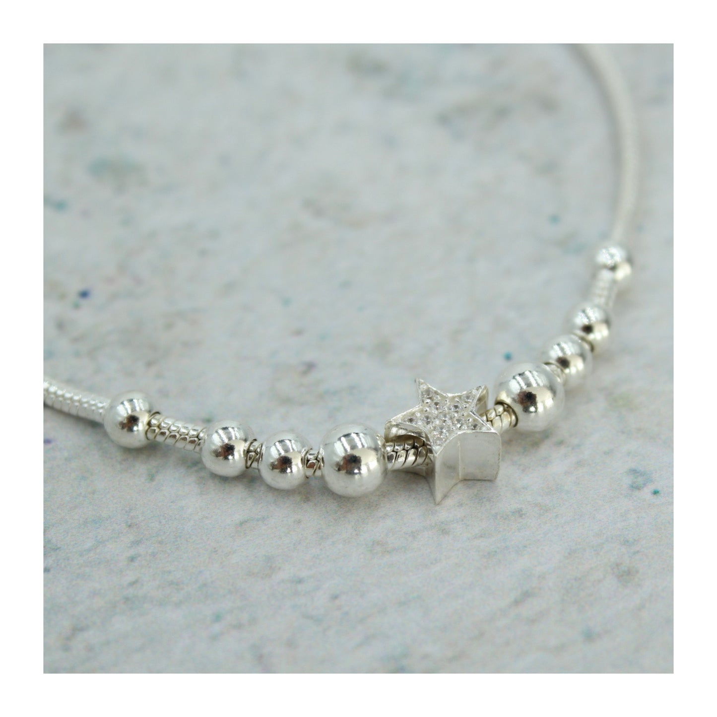Pulsera de plata .925 “Luz de Estrella” con circonia brillante