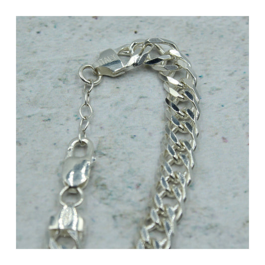 Pulsera Doble Cubano Unisex Plata .925 “Presencia”
