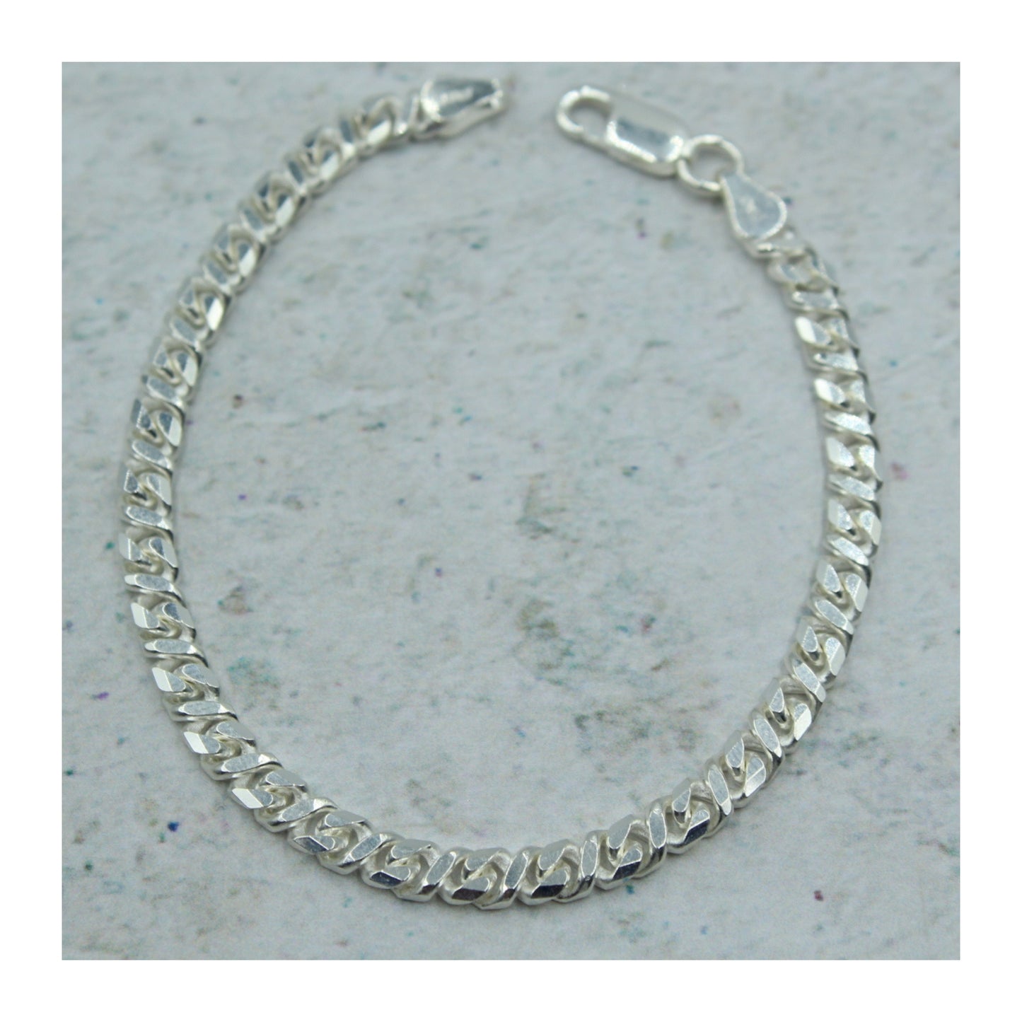 Pulsera Barbada Cerrada Unisex Plata .925 “Fuerza”
