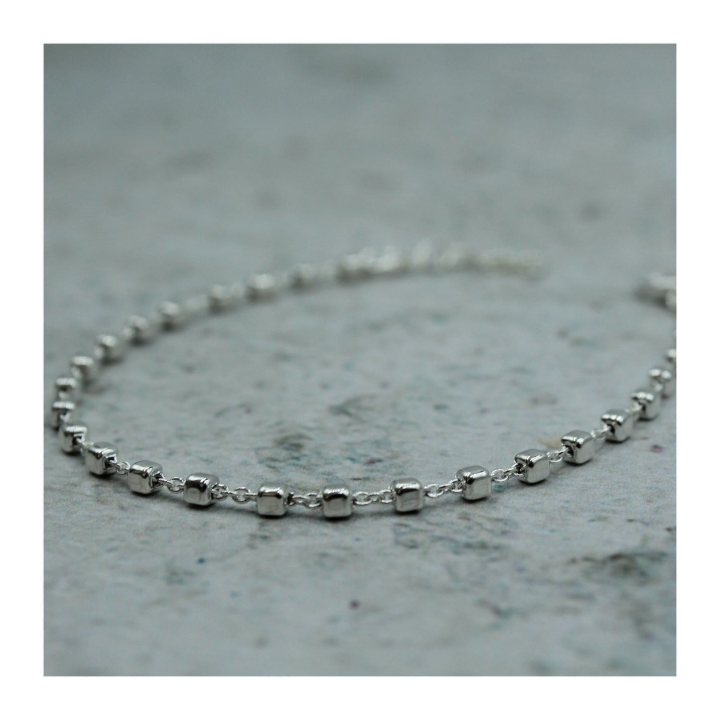 Pulsera Cubos Plata .925 “Brillo”