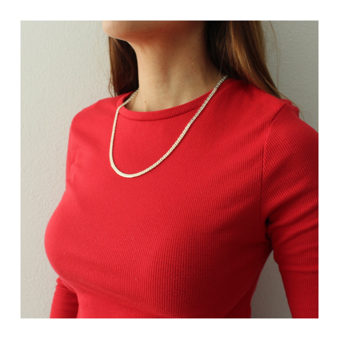 Cadena Barbada Cerrada Unisex Plata .925 “Equilibrio”