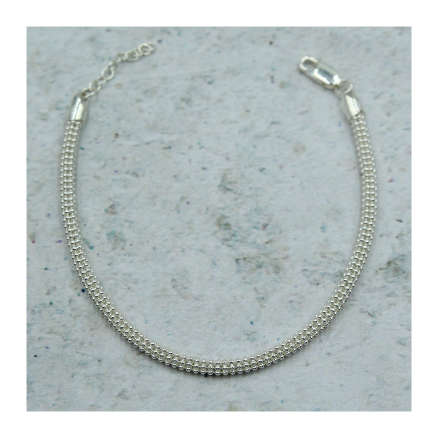 Pulsera Tubular de Bolitas Plata .925 Unisex “Esencia”