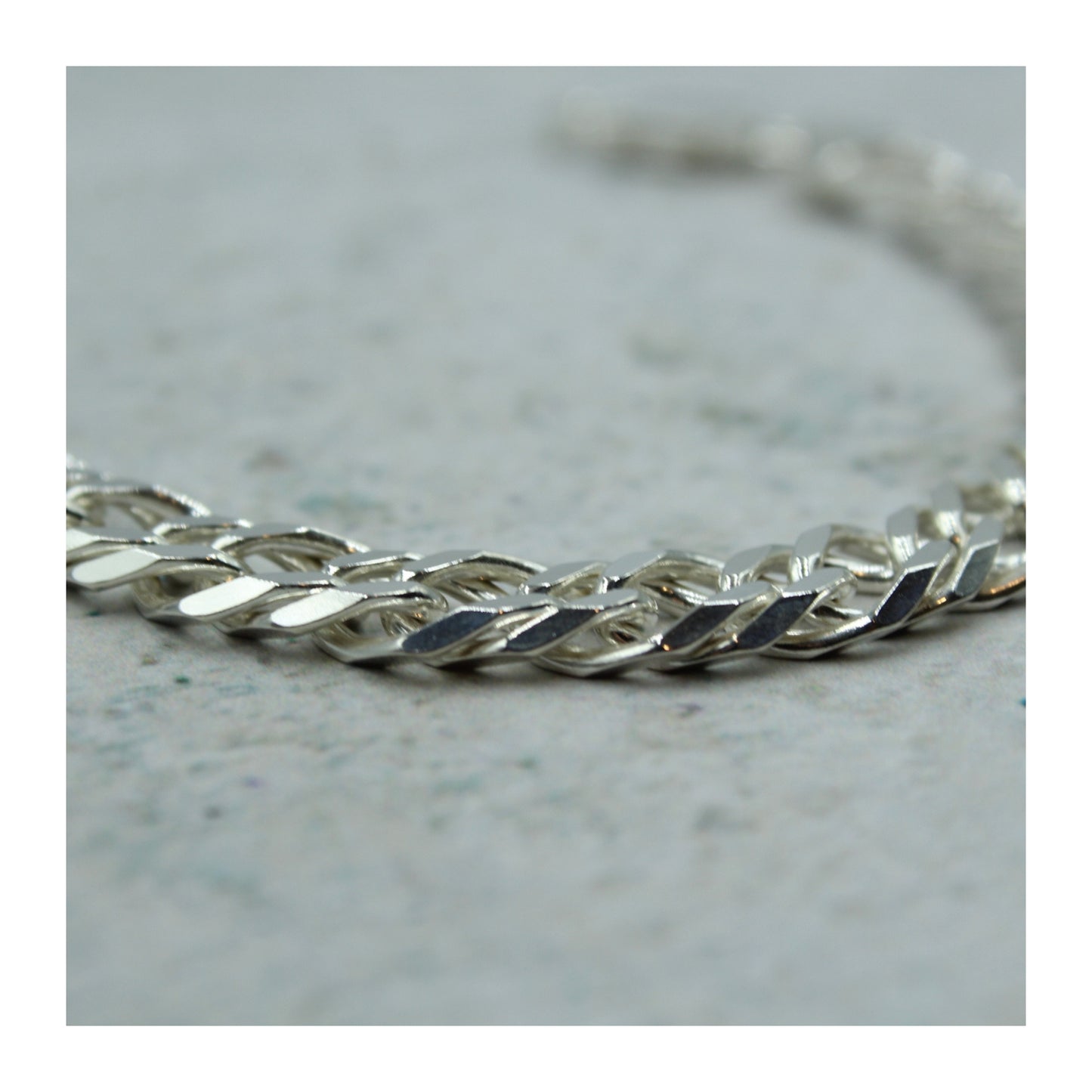 Pulsera Doble Cubano Unisex Plata .925 “Presencia”