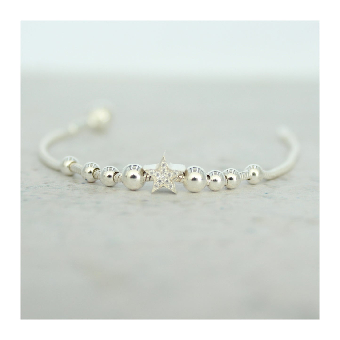 Pulsera de plata .925 “Luz de Estrella” con circonia brillante
