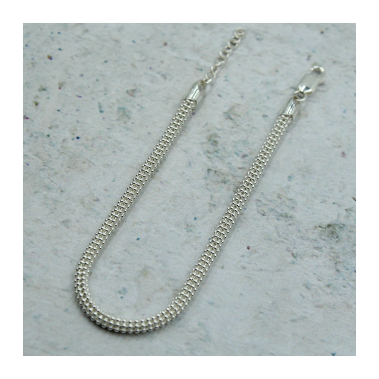 Pulsera Tubular de Bolitas Plata .925 Unisex “Esencia”
