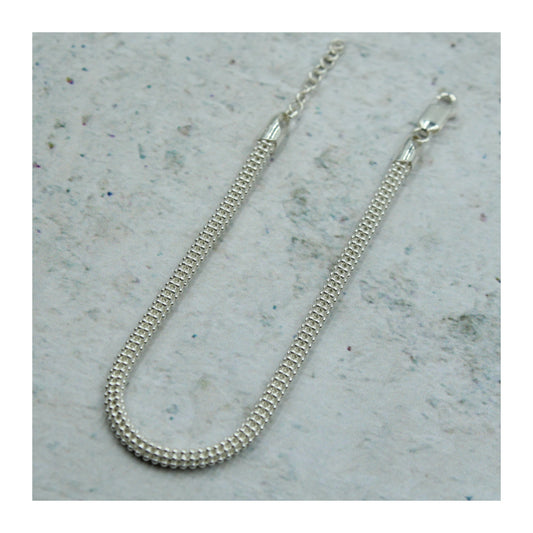 Pulsera Tubular de Bolitas Plata .925 Unisex “Esencia”