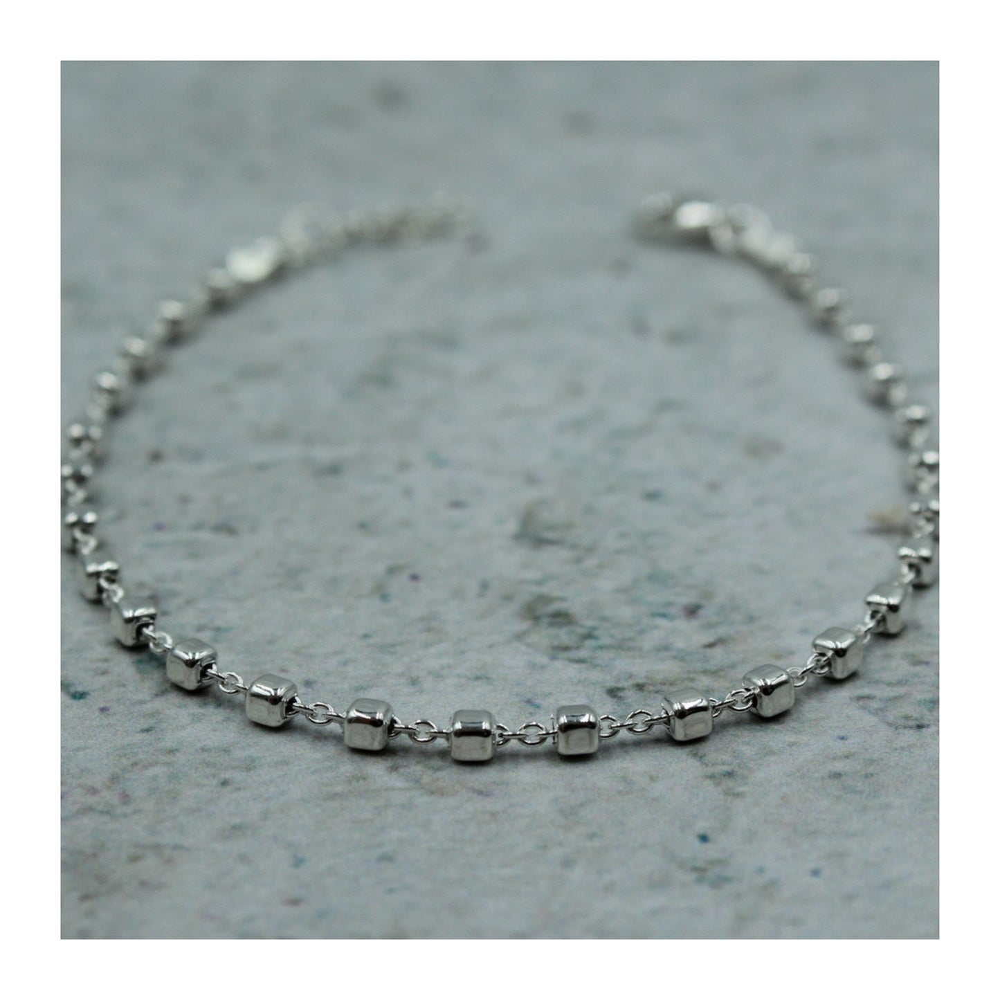 Pulsera Cubos Plata .925 “Brillo”
