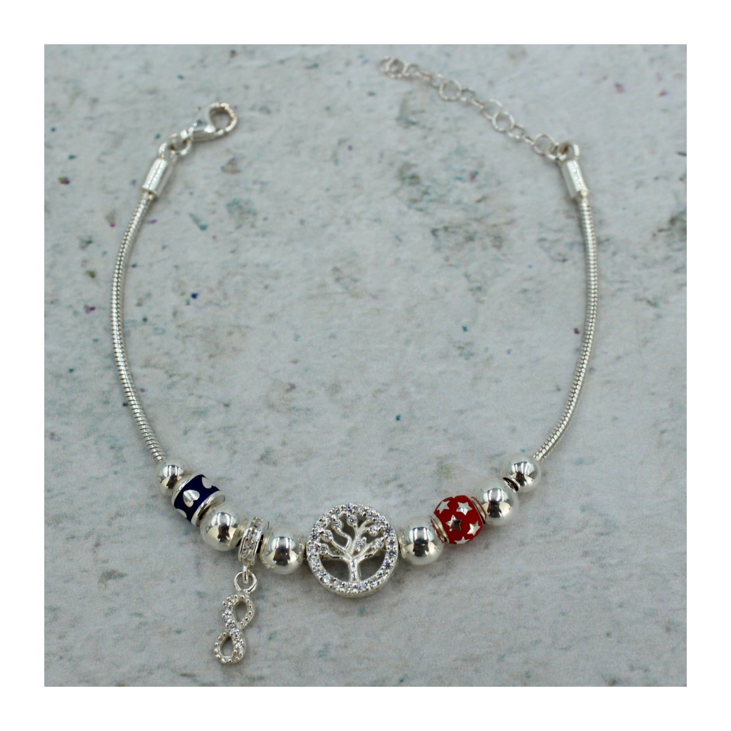 Pulsera de plata .925 “Árbol de la Vida” con circonias brillantes
