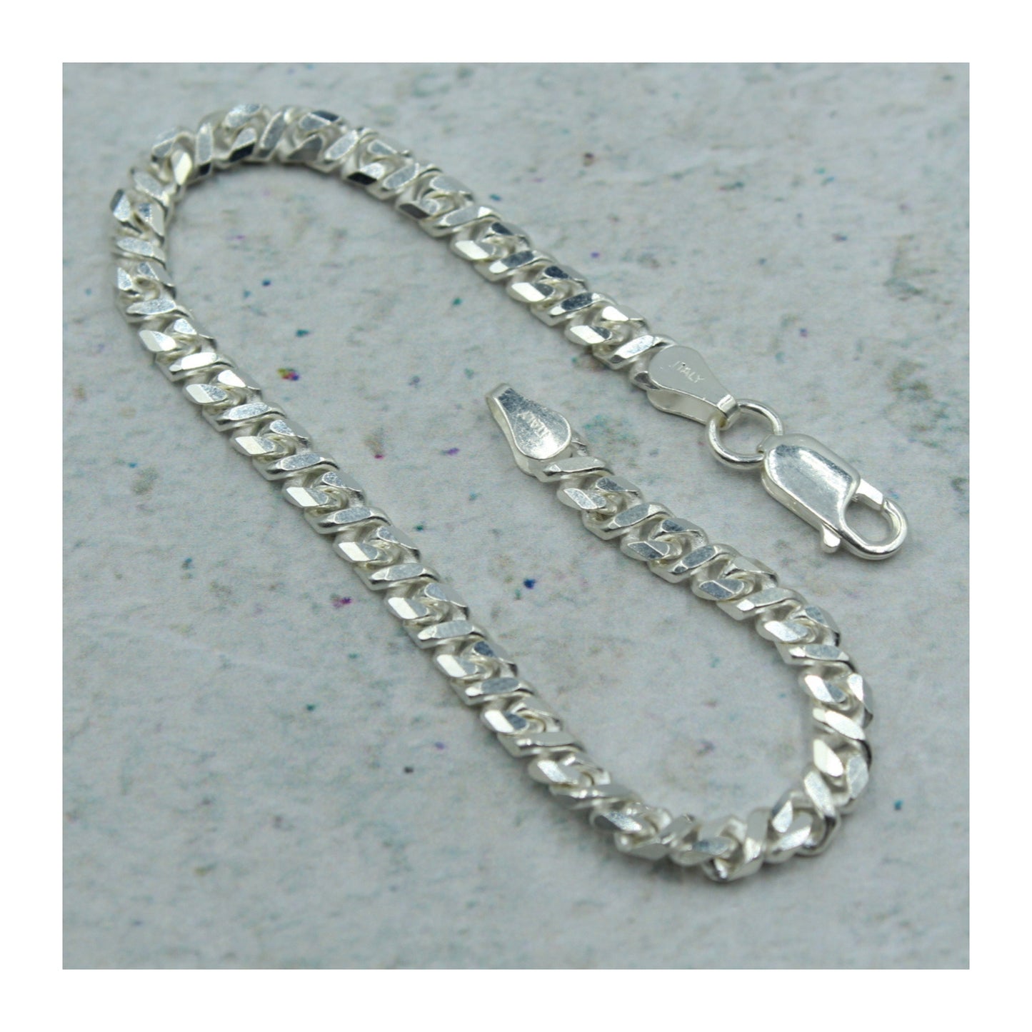 Pulsera Barbada Cerrada Unisex Plata .925 “Fuerza”