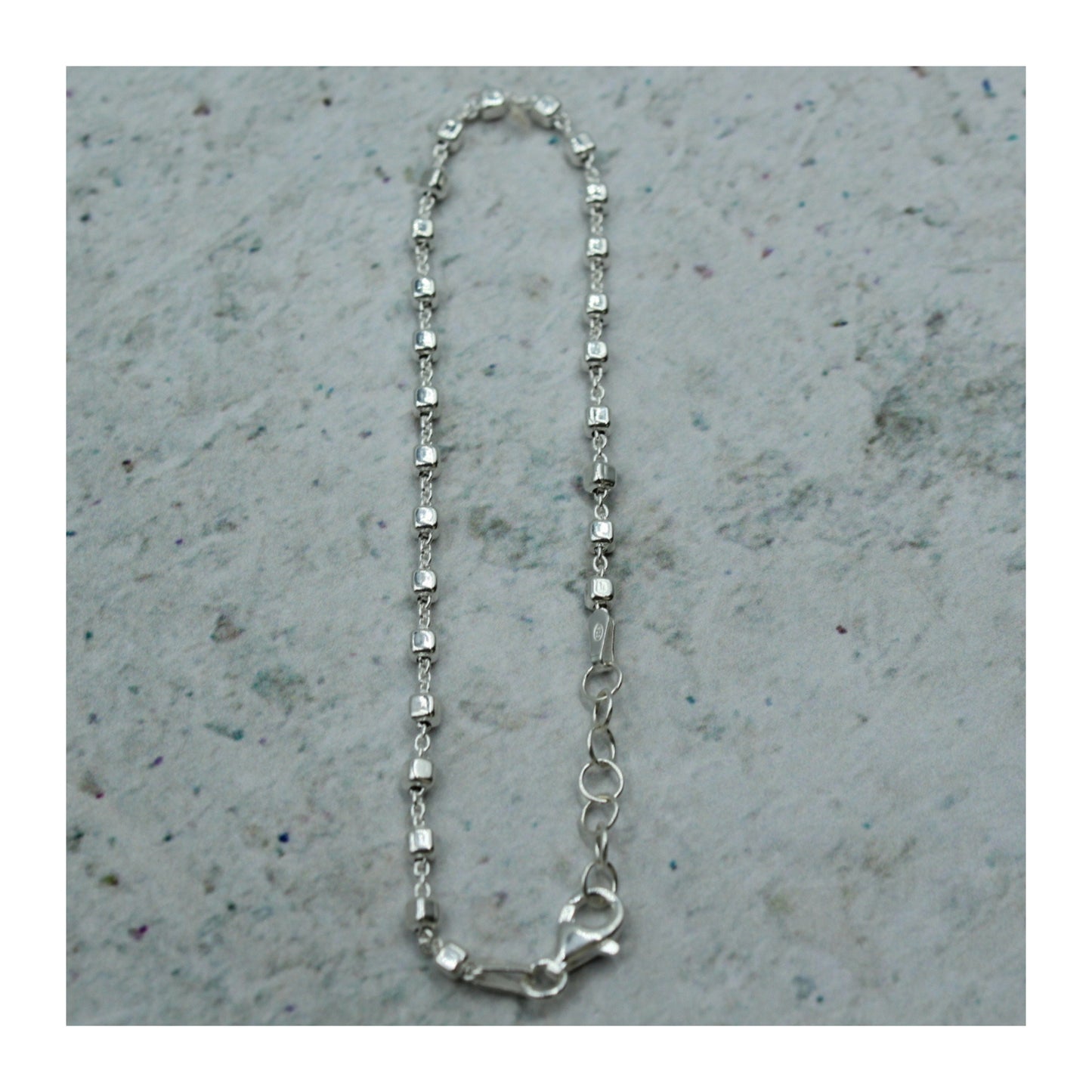 Pulsera Cubos Plata .925 “Brillo”