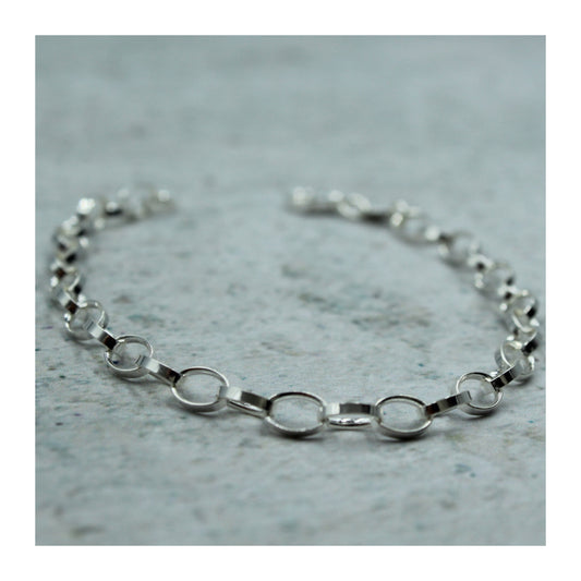 Pulsera Aros Forzados Unisex Plata .925 “Versátil”