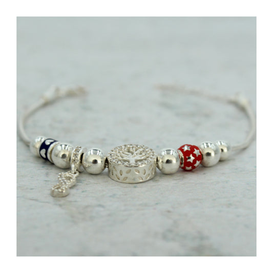 Pulsera de plata .925 “Árbol de la Vida” con circonias brillantes
