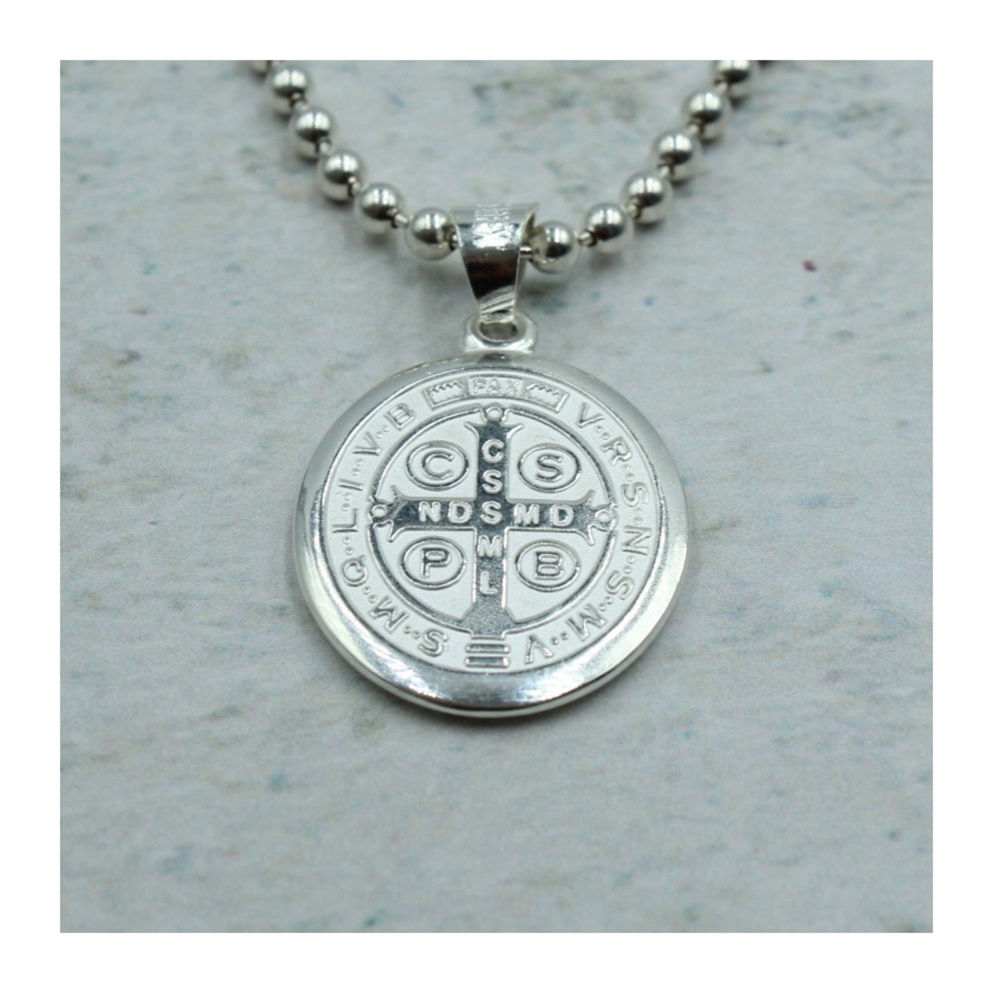 Medalla San Benito Unisex Plata .925 “Protección”