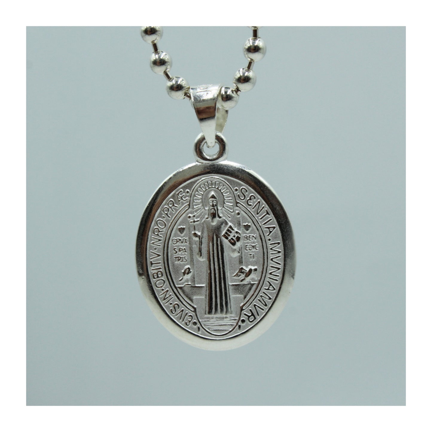 Medalla San Benito Unisex Plata .925 “Protección”