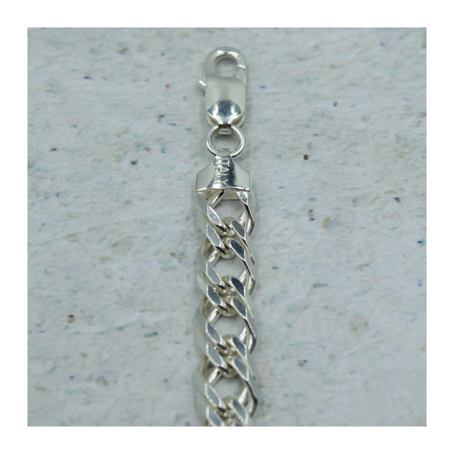 Pulsera Doble Cubano Unisex Plata .925 “Presencia”