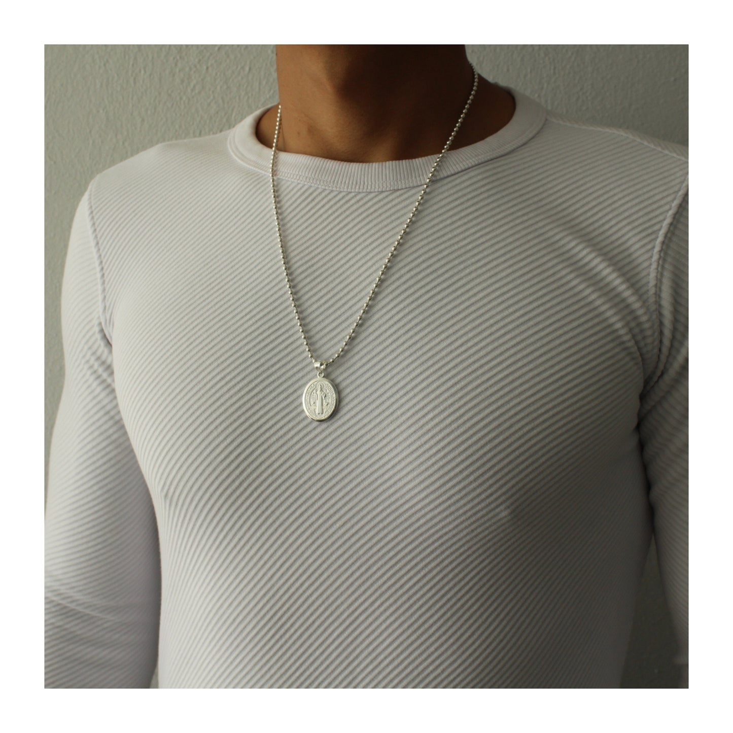 Medalla San Benito Unisex Plata .925 “Protección”